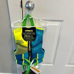 Hyperlite Kids' Swim Vest - Neon Yellow & Teal